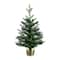 2ft. Pre-Lit Artificial Classic Christmas Tree with 35 Warm White LED Lights in Gold Decorative Planter